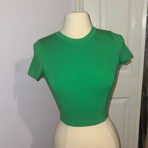 Zara Vibrant Green Crop Top
